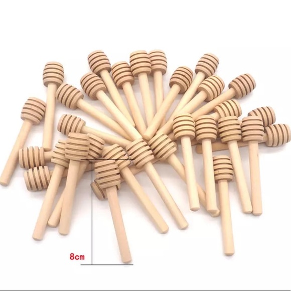 5Pcs/Lot 8cm Long Handle Wood Honey Stir - Picture 6 of 7